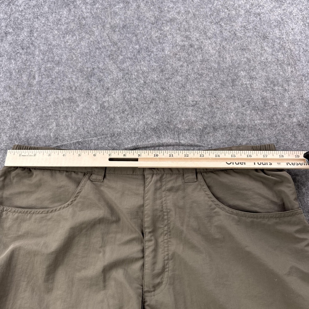 Patagonia Shorts Mens Large Olive Nylon Hiking Quick Dry Zip Pocket Belt Loops - Picture 5 of 11